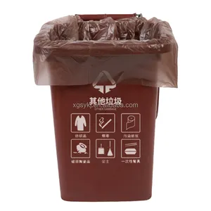Siap untuk dikirim kantong sampah plastik diklasifikasikan warna-warni tas sampah ukuran besar kopi mulut datar 90*100cm, ketebalan 3.5 sutra