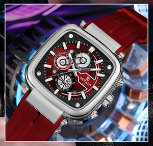 REWARD 831509M Reloj de Lujo Deportivo de Cuarzo para Hombre, Cuadrado, Resistente al Agua, con Calendario, Cronógrafo, Luminoso, Reloj Masculino, Reloj Hombre - Product Image 6