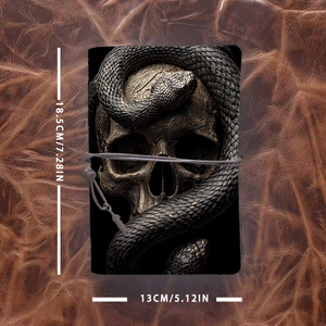 A6 taccuino artigianale utile per studenti universitari di scienze umane perfetto per analisi del testo e contorni di saggio con teschio e un - Product Image 4