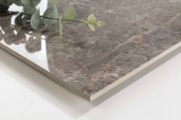 Carreaux de sol et de mur en porcelaine émaillée polie de haute qualité, modernes, 600 x 1200 mm, ACCENTS gris, texture pierre, pour villa