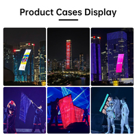 Écran LED volant flexible P15 haute luminosité 1200cd, rideau en maille pliable pour spectacle de drones, événementiel et location