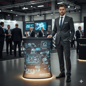 Tùy chỉnh quảng cáo chất lượng cao có thể gập lại nhôm triển lãm thương mại truy cập pop-up Tầng-thường vụ tiếp nhận bảng trong nhà đứng - Product Image 1