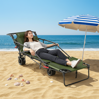 Chariot pliant économique 400 LBS en acier avec roues de 8 pouces en Oxford 600D, personnalisable, pour camping, lit de repos et utilisation polyvalente