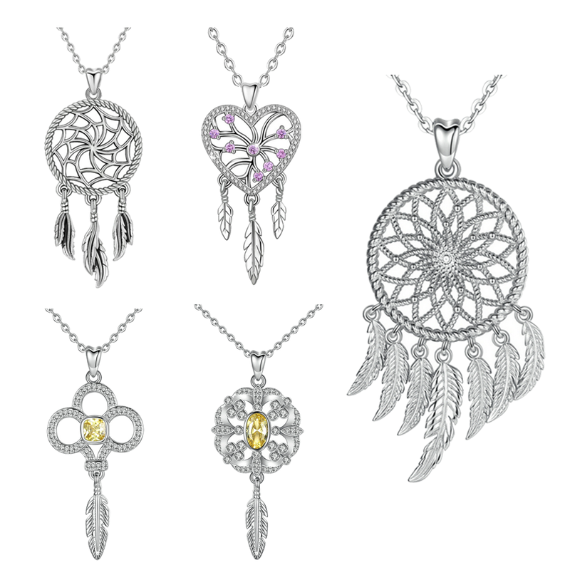 925 Sterling Silver Tassel Feather Dreamcatcher