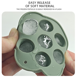 Functional High Grade Custom Silicone Baby Food Container <b>Lid</b> Durable Freezer Safe Unbreakable <b>Microwavable</b> BPA Free - Product Image 4