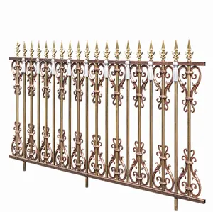 China metal cheap wrought iron fence spear arrow Panel Garden Aluminum privacy fence for outdoor price