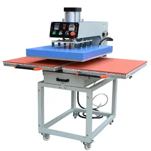 Factory Wholesale 50*60 cm Pneumatic Double Working Stations Heat Press Machine for t shirt