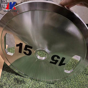 थोक फिटनेस क्रोम वेट प्लेट 50 मिमी जिम बार्बेल वेट प्लेट्स 20 किलोग्राम जिम उपकरण 25 पाउंड वजन बम्पर - Product Image 3