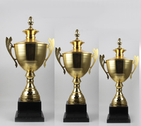 Trofeos de premios de oro y plata de metal personalizados de gran venta del fabricante de Wenzhou, impresión UV para ferias comerciales y bienvenidas