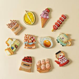 Meilleures ventes autocollants magnétiques pour réfrigérateur <span class=keywords><strong>Simulation</strong></span> de nourriture Jouer Légumes Résine Accessoires Diy Décorations - Product Image 1