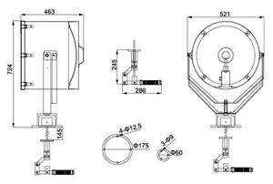 ไฟส่องสว่างกันระเบิด EU Lontu รุ่น TG28 2000W IP56 LED ความสว่าง 53000LM แสงขาวกลาง 4100K 220V สำหรับใช้ในเรือเดินทะเล - Product Image 4