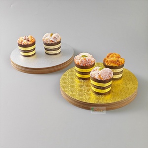 Sunshine Custom Food Grade Round MDF <b>Cake</b> <b>Board</b> Silver Gold Birthday Masonite <b>Cake</b> Bottom Support Thickened MDF <b>Cake</b> <b>Board</b> - Product Image 2