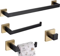 Ensembles d'accessoires de salle de bain en acier inoxydable : Porte-serviettes, Porte-rouleau de papier toilette, Porte-manteau mural en métal