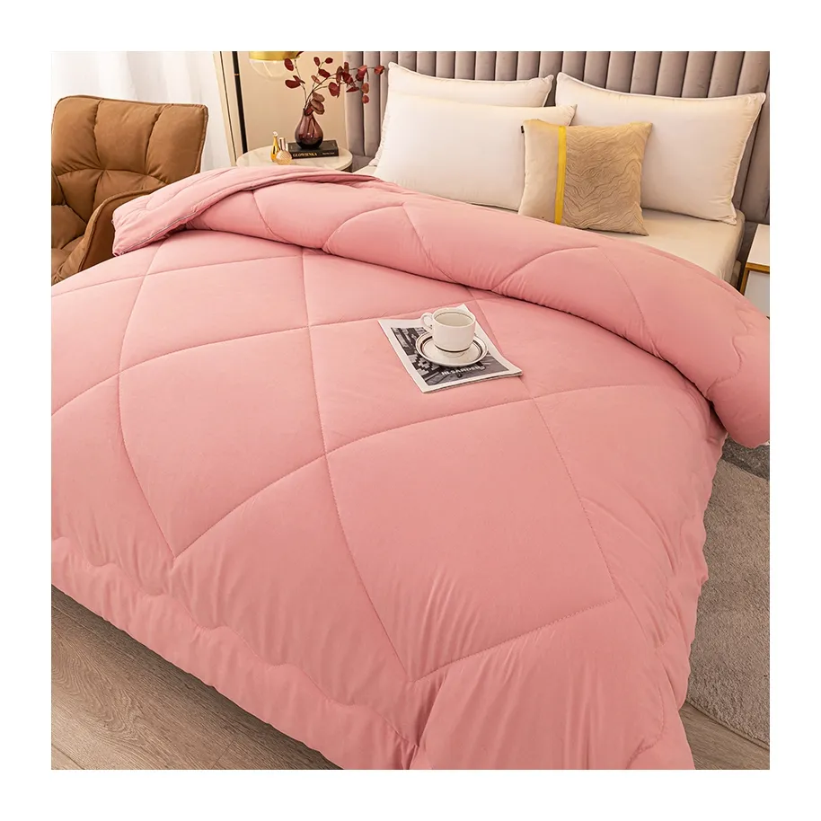 Bett Patchwork die ganze Saison in voller Größe Thermo Wolle Quilt Edredon Komfort Bettdecken für Kingsize-Betten Polyester Blend