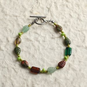 New Chinese Style Retro Natural Carved Dark Green Tree Leaf <b>Beads</b> DIY Bracelet Necklace Jewelry Making Accessories For Handmade - Product Image 4