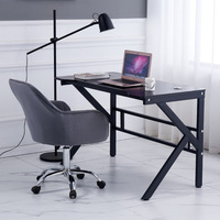 Bureau d'ordinateur en bois moderne et durable, grand bureau d'écriture mobile pratique, design simple, vente en gros pour le bureau à domicile