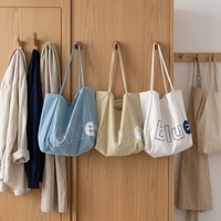 Tas Selempang Kanvas Besar Multi-Skenario dengan Logo/Huruf Kustom dan Kantong Ber-resleting untuk Belanja, Kerja, Perjalanan & Acara Akhir Pekan