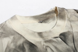 T-shirts Tie Dye à épaules tombantes Impression de logo personnalisé T-shirt Tie Dye en coton pour hommes - Product Image 3