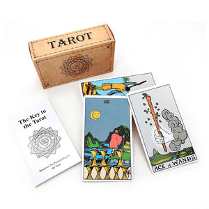 Direkt aus China Lieferant <span class=keywords><strong>Tarot</strong></span> Spielkarten mit Anleitung Handbuch Papier Boden Deck - Product Image 1