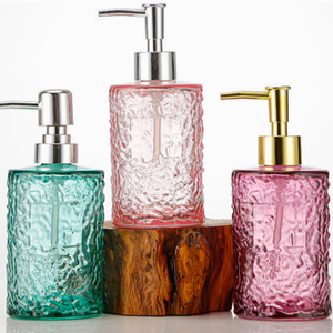 Distributeur de savon liquide <span class=keywords><strong>en</strong></span> <span class=keywords><strong>verre</strong></span> à motif vague <span class=keywords><strong>d</strong></span>'<span class=keywords><strong>eau</strong></span> avec bouchon à vis, pour voyage, gel douche, shampoing, portable, créatif, petit flacon vide, <span class=keywords><strong>grande</strong></span> <span class=keywords><strong>bouteille</strong></span> - Product Image 4