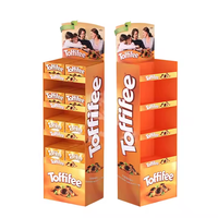 Exhibidor de Cartón Personalizable para Piso, Resistente y Ecológico, para Publicidad en Tiendas, Ideal para Alimentos, Dulces y Chocolate
