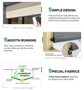 Dây thép guilde mù cơ giới ngoài trời mù nặng Zip theo dõi gió bằng chứng ngoài trời con lăn mù - Product Image 5