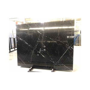 Cina Marmor Nero lucido <span class=keywords><strong>cucina</strong></span> Nero Marquina/margiuna piastrelle per pavimento grande lastra di seta belgio Zimbabwe <span class=keywords><strong>marmo</strong></span> <span class=keywords><strong>con</strong></span> venature bianche - Product Image 1