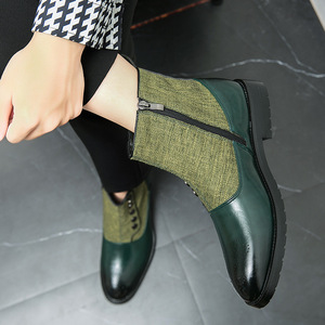 Botas para hombre más vendidas, botas de trabajo británicas de caña alta a la moda, zapatos casuales de caña media versátiles para hombre - Product Image 3