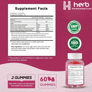 Compléments Alimentaires à Base de Plantes et de Vitamines OEM/ODM Marque Privée – Bonbons Gommeux Beauté pour Femmes Adultes – Amélioration des Hanches, des Seins et des Fesses, Croissance des Cheveux – 60 Unités - Product Image 2