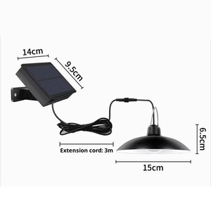 <span class=keywords><strong>Solare</strong></span> LED a parete IP65 dimmerabile piccolo giardino manuale pulsante di controllo pannello <span class=keywords><strong>solare</strong></span> appeso <span class=keywords><strong>lampadario</strong></span> per balcone del corridoio - Product Image 2