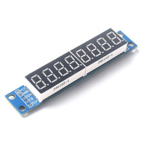 Modul Tampilan LED Tabung Digital 8-Bit Max7219 Mendukung Komponen Elektronik Kontrol Port IO Seri 3 Delapan-Bit Bertingkat