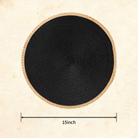 Set de table rond en toile de jute tressée pour la maison