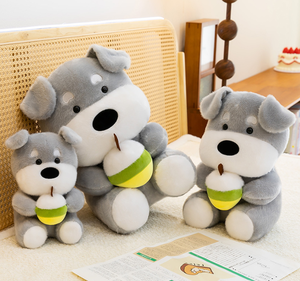 ตุ๊กตาสุนัขชเนาเซอร์น่ารัก ของขวัญน่ารักจากโรงงานโดยตรง ตุ๊กตาผ้าพลัฌนุ่ม ของเล่นตุ๊กตาสัตว์การ์ตูน บรรจุใยฝ้าย PP - Product Image 4