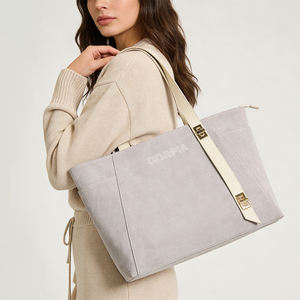 Sac fourre-tout en daim pour femmes, grande capacité, sac à main à bandoulière, sac fourre-tout décontracté pour le travail et le bureau - Product Image 2