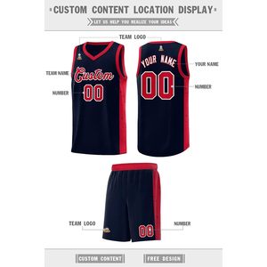 Maillot de basket-ball personnalisé pour hommes uniformes shorts imprimé nom et numéro d'équipe débardeurs grande taille survêtement de basket-ball - Product Image 3