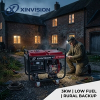 Générateur diesel 3 kW 178F 296 cm³ 2,8 kW 3 kW de puissance maximale, réservoir de carburant de 12 L, démarrage électrique, faible consommation, puissance pour ferme isolée