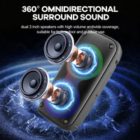 Système d'enceintes LED RGB 5.0 avec FM, prise en charge TWS et micro, batterie 1200 mAh - Idéal pour le home cinéma et les soirées