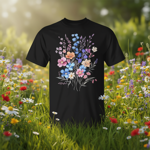 Camiseta con estampado floral de flores silvestres vintage para jardinería - Product Image 3
