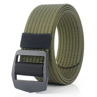 Ceinture en acier pour boucle Ceinture décontractée en nylon réglable avec toile Jeans Ceinture tactique avec métal pour boucle
