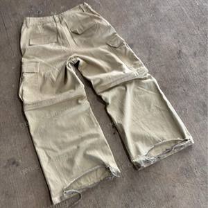 هودي رجالي عالي الجودة بتصميم مخصص مطرز وغسيل قديم قابل للارتداء على الوجهين بنمط مربعات وسحاب مزدوج وقصة فضفاضة وقصيرة - Product Image 4