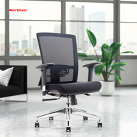Chaise de bureau pivotante professionnelle confortable pour la maison et le bureau, chaise de luxe moderne en tissu et maille ergonomique certifiée BIFMA classe 3