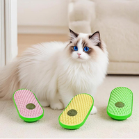 Jouet interactif pour chat en forme de pois à la catnip naturelle, nettoyage des dents, étanche, écologique, durable, facile à nettoyer, plastique + pâte de catnip pour animaux de compagnie