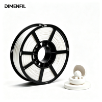 DIMENFIL PLA batang plastik ultra putih dasar 1.75mm 1kg perlengkapan pencetakan 3D FDM desktop
