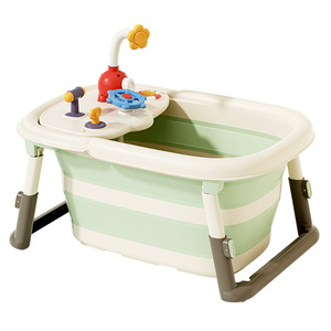 Bañera Plegable para Bebés, Tamaño Grande, para Niños Pequeños, Recién Nacidos, Multifuncional, Material PP, con Panel de Juego - Product Image 3