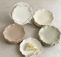 Assiette Créative Jetable Minimaliste en Céramique de 6 Pouces pour Petit-Déjeuner et Dessert – Assiette à Fruits et Petits Plats Froids Haute Sensation