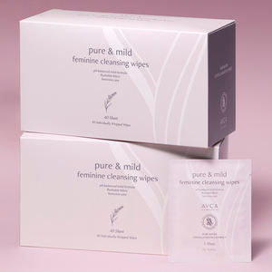 Toallitas Húmedas Femeninas AVCA Pure Bubble 5g 40 Unidades, Higiene Íntima, Viaje, Cuidado Diario Suave y Calmante, Portátiles, No Tejidas - Product Image 1