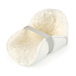 <strong>Heel</strong> Protectors with <strong>Hook</strong> and Loop Strap Fleece Soft and Comfort Cover for Sitting or in Bed for Seniors and Adults - Product Image 5