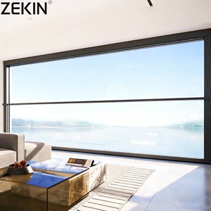 Ventana Corredera <span class=keywords><strong>Vertical</strong></span> Motorizada de Aluminio de Gran Tamaño Personalizada ZEKIN, Ventana de Doble Vidrio, Otras Ventanas de Aluminio - Product Image 1