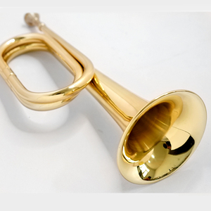 Corneta de perforación de latón con llave C profesional para bandas de marcha y principiantes, fácil de llevar, ideal para bandas escolares y desfiles - Product Image 3