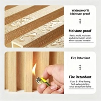 Panneau mural moderne en PVC/WPC imperméable et ignifuge, composite bois-plastique, lambris cannelé pour revêtement intérieur/extérieur d'hôtels et de salles TV